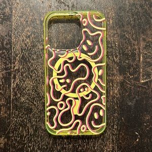 iPhone 14 Pro Case with MagSafe - Neon Smiley